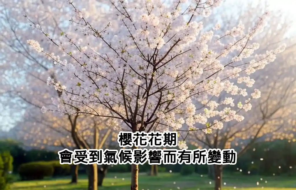 櫻花花期會受到氣候影響而有所變動