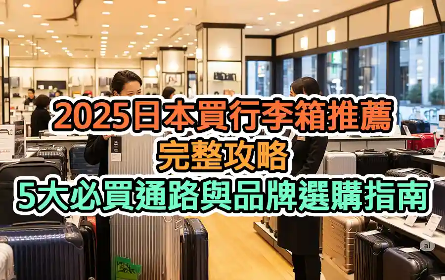 2025日本買行李箱推薦完整攻略：5大必買通路與品牌選購指南